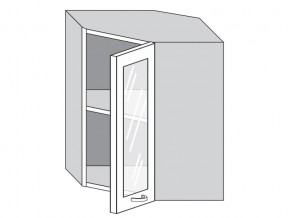 1.60.3у Шкаф настенный (h=720) угловой на 600мм со стекл. дверцей в Качканаре - kachkanar.magazinmebel.ru | фото