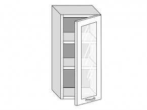 19.40.3 Шкаф настенный (h=913) на 400мм с 1-ой стекл. дверцей в Качканаре - kachkanar.magazinmebel.ru | фото