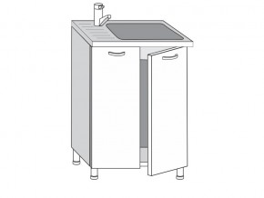 2.60.2мн Шкаф-стол на 600мм под накладную мойку с 2-мя дверцами в Качканаре - kachkanar.magazinmebel.ru | фото