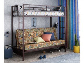 Двухъярусная кровать с диваном Мадлен Коричневая-марки в Качканаре - kachkanar.magazinmebel.ru | фото
