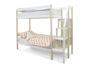 Двухъярусная кровать Svogen бежево-белый в Качканаре - kachkanar.magazinmebel.ru | фото - изображение 1