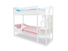 Двухъярусная кровать Svogen белый в Качканаре - kachkanar.magazinmebel.ru | фото - изображение 1
