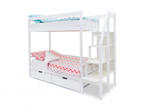 Двухъярусная кровать Svogen с ящиками белый в Качканаре - kachkanar.magazinmebel.ru | фото