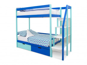 Двухъярусная кровать Svogen с ящиками мятно-синий в Качканаре - kachkanar.magazinmebel.ru | фото