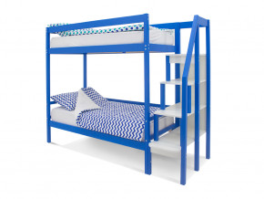 Двухъярусная кровать Svogen синий в Качканаре - kachkanar.magazinmebel.ru | фото - изображение 1
