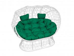 Кокон Лежебока на подставке с ротангом зелёная подушка в Качканаре - kachkanar.magazinmebel.ru | фото - изображение 1