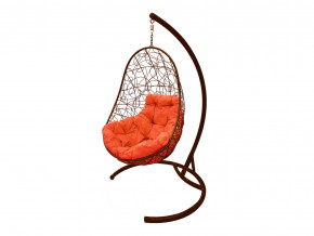 Кокон Овал с ротангом оранжевая подушка в Качканаре - kachkanar.magazinmebel.ru | фото - изображение 1
