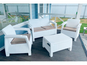 Комплект уличной мебели Yalta Terrace Set белый в Качканаре - kachkanar.magazinmebel.ru | фото
