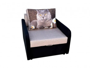 Кресло кровать Канзасик с подлокотниками кот с ромашками-2 в Качканаре - kachkanar.magazinmebel.ru | фото
