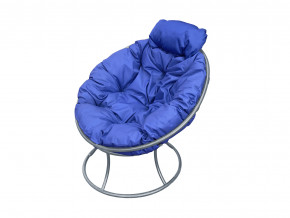 Кресло Папасан мини без ротанга синяя подушка в Качканаре - kachkanar.magazinmebel.ru | фото - изображение 1