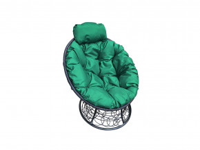 Кресло Папасан мини с ротангом зелёная подушка в Качканаре - kachkanar.magazinmebel.ru | фото