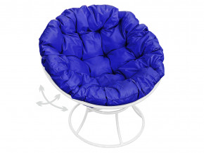 Кресло Папасан пружинка без ротанга синяя подушка в Качканаре - kachkanar.magazinmebel.ru | фото