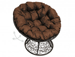 Кресло Папасан пружинка с ротангом коричневая подушка в Качканаре - kachkanar.magazinmebel.ru | фото - изображение 1
