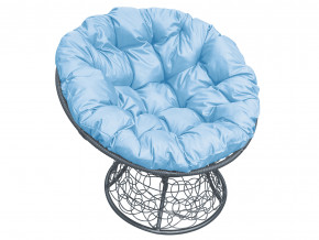 Кресло Папасан с ротангом голубая подушка в Качканаре - kachkanar.magazinmebel.ru | фото