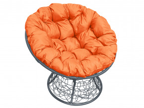 Кресло Папасан с ротангом оранжевая подушка в Качканаре - kachkanar.magazinmebel.ru | фото