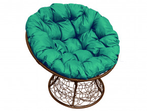 Кресло Папасан с ротангом зелёная подушка в Качканаре - kachkanar.magazinmebel.ru | фото