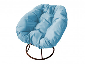 Кресло Пончик без ротанга голубая подушка в Качканаре - kachkanar.magazinmebel.ru | фото