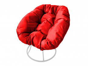Кресло Пончик без ротанга красная подушка в Качканаре - kachkanar.magazinmebel.ru | фото