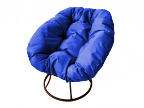 Кресло Пончик без ротанга синяя подушка в Качканаре - kachkanar.magazinmebel.ru | фото