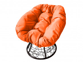 Кресло Пончик с ротангом оранжевая подушка в Качканаре - kachkanar.magazinmebel.ru | фото