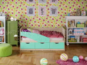 Кровать Бабочки 1600 Бирюза матовая в Качканаре - kachkanar.magazinmebel.ru | фото