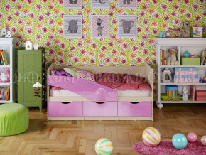 Кровать Бабочки 1600 Сиреневый металлик в Качканаре - kachkanar.magazinmebel.ru | фото