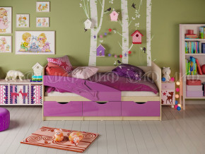 Кровать Дельфин 1600 Фиолетовый металлик в Качканаре - kachkanar.magazinmebel.ru | фото