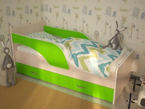 Кровать детская Максимка млечный дуб-лайм в Качканаре - kachkanar.magazinmebel.ru | фото