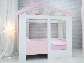 Кровать детская Теремок без ящика розовая в Качканаре - kachkanar.magazinmebel.ru | фото - изображение 1