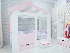 Кровать детская Теремок без ящика розовая в Качканаре - kachkanar.magazinmebel.ru | фото - изображение 2