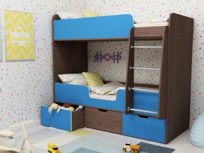 Кровать двухъярусная Малыш двойняшка бодега-голубой в Качканаре - kachkanar.magazinmebel.ru | фото