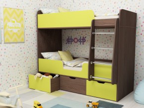 Кровать двухъярусная Малыш двойняшка бодега-лайм в Качканаре - kachkanar.magazinmebel.ru | фото