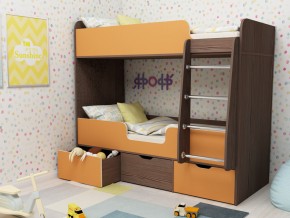 Кровать двухъярусная Малыш двойняшка бодега-оранжевый в Качканаре - kachkanar.magazinmebel.ru | фото