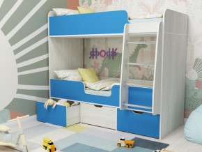 Кровать двухъярусная Малыш двойняшка винтерберг-голубой в Качканаре - kachkanar.magazinmebel.ru | фото - изображение 1