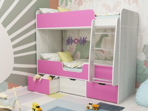 Кровать двухъярусная Малыш двойняшка винтерберг-розовый в Качканаре - kachkanar.magazinmebel.ru | фото