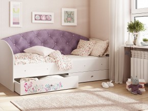 Кровать Эльза Белый-фиолетовый в Качканаре - kachkanar.magazinmebel.ru | фото