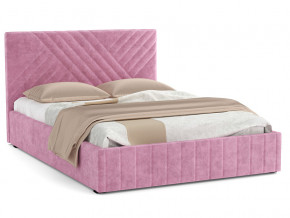 Кровать Гамма 1400 с основанием велюр тенерифе розовый в Качканаре - kachkanar.magazinmebel.ru | фото