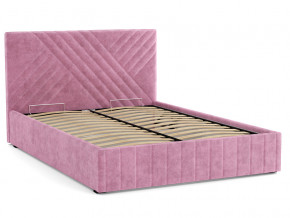 Кровать Гамма 1600 с основанием велюр тенерифе розовый в Качканаре - kachkanar.magazinmebel.ru | фото - изображение 2