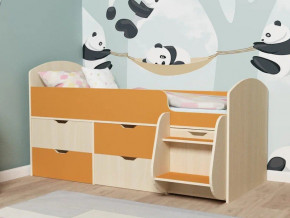 Кровать Малыш-7 Дуб-Оранжевый в Качканаре - kachkanar.magazinmebel.ru | фото
