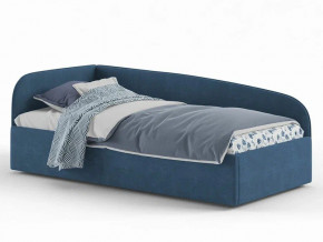 Кровать мягкая Денди на латах рогожка синяя в Качканаре - kachkanar.magazinmebel.ru | фото
