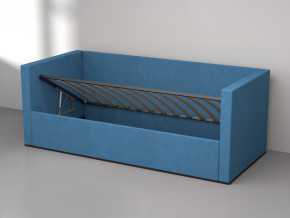 Кровать мягкая с подъёмным механизмом арт. 030 синий в Качканаре - kachkanar.magazinmebel.ru | фото - изображение 2
