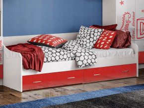 Кровать с ящиками Вега Алфавит Красный в Качканаре - kachkanar.magazinmebel.ru | фото