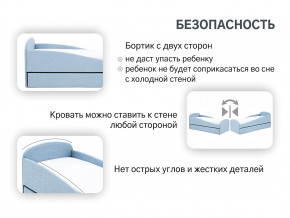 Кровать с ящиком Letmo небесный (рогожка) в Качканаре - kachkanar.magazinmebel.ru | фото - изображение 15