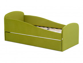 Кровать с ящиком Letmo оливковый (велюр) в Качканаре - kachkanar.magazinmebel.ru | фото