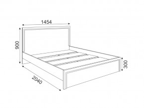 Кровать стандарт с настилом 1400 Беатрис модуль 16 Орех гепланкт в Качканаре - kachkanar.magazinmebel.ru | фото - изображение 2