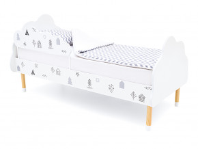 Кровать Stumpa Облако с бортиком рисунок Домики в Качканаре - kachkanar.magazinmebel.ru | фото