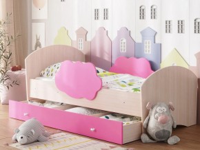 Кровать Тучка с ящиком дуб-розовый в Качканаре - kachkanar.magazinmebel.ru | фото
