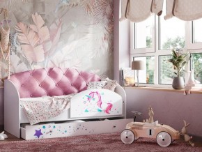 Кровать Звездочка с бортиком Белый-розовый в Качканаре - kachkanar.magazinmebel.ru | фото - изображение 1