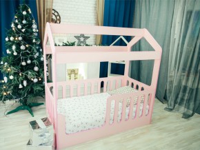 Кроватка-Домик без ящика розовая в Качканаре - kachkanar.magazinmebel.ru | фото - изображение 1