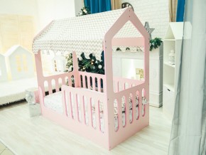 Кроватка-Домик без ящика розовая в Качканаре - kachkanar.magazinmebel.ru | фото - изображение 5